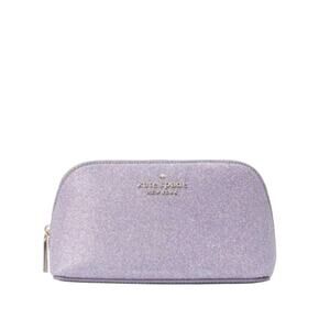 KATE SPATE COSMETIC CASE SHIMMY GLITTER LILAC FROST